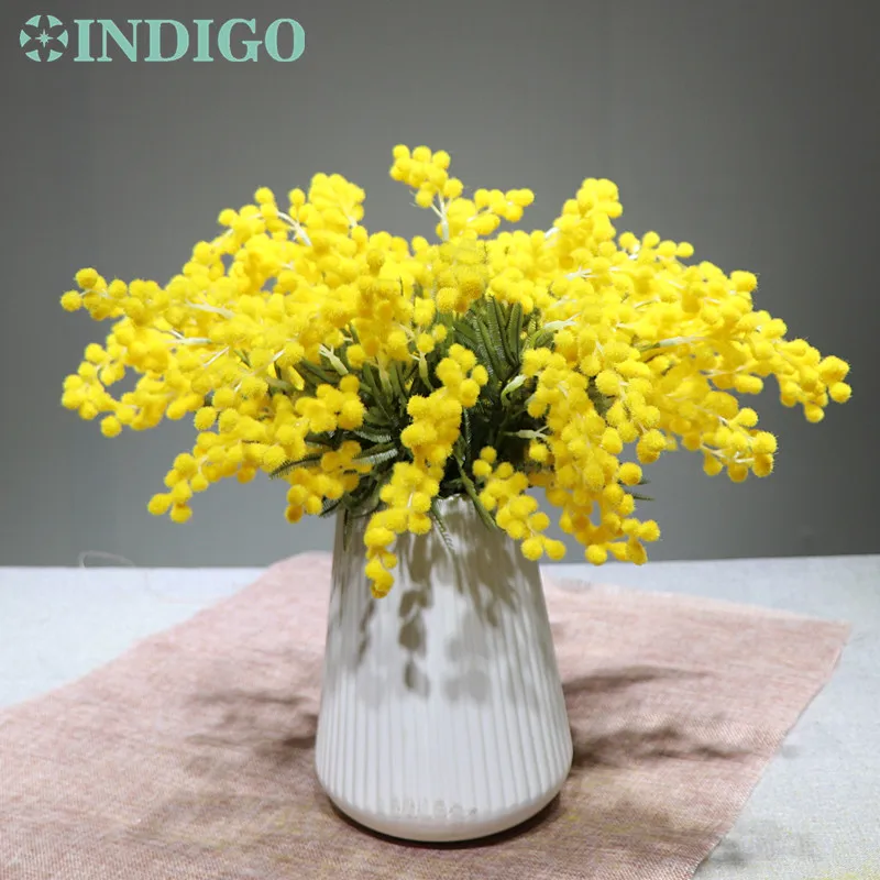 INDIGO-DIY, желтый цветок, анемон, Орхидея, тюльпан, Калла, Мимоза, кружевной цветок, Калла, Рождество, свадьба, событие