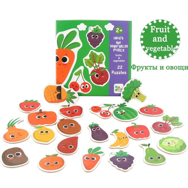 Головоломка Детские Игрушки Мультфильм Животных Фруктов и Овощей Трафик