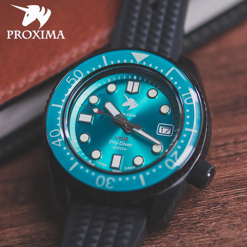 

Proxima SBDX001 Business Vintage Mechanical Watch For Men Diver 300M Sapphire Crystal One-piece shell BGW9 Super Luminous Watch