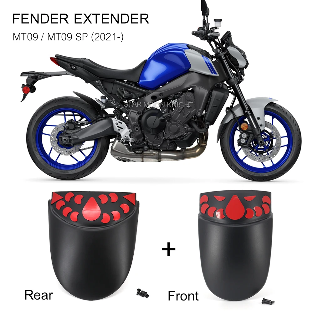 

Motorcycle Front Mudguard For Yamaha MT 09 MT09 MT-09 SP 2021 Rear Fender Extender Mud Splash Guard Hugger Extension Protection