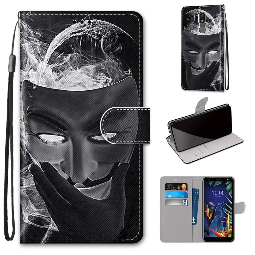 Флип чехол из искусственной кожи с принтом V животных волка тигра котов для LG