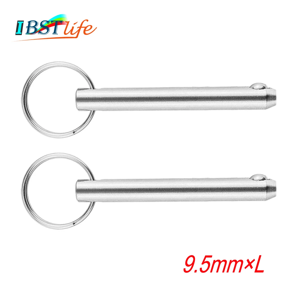 

2 шт./лот 3/8 дюймов 9,5 мм быстросъемная шариковая булавка из нержавеющей стали 316 для лодки, верхняя палубная петля Bimini, морские аксессуары для...