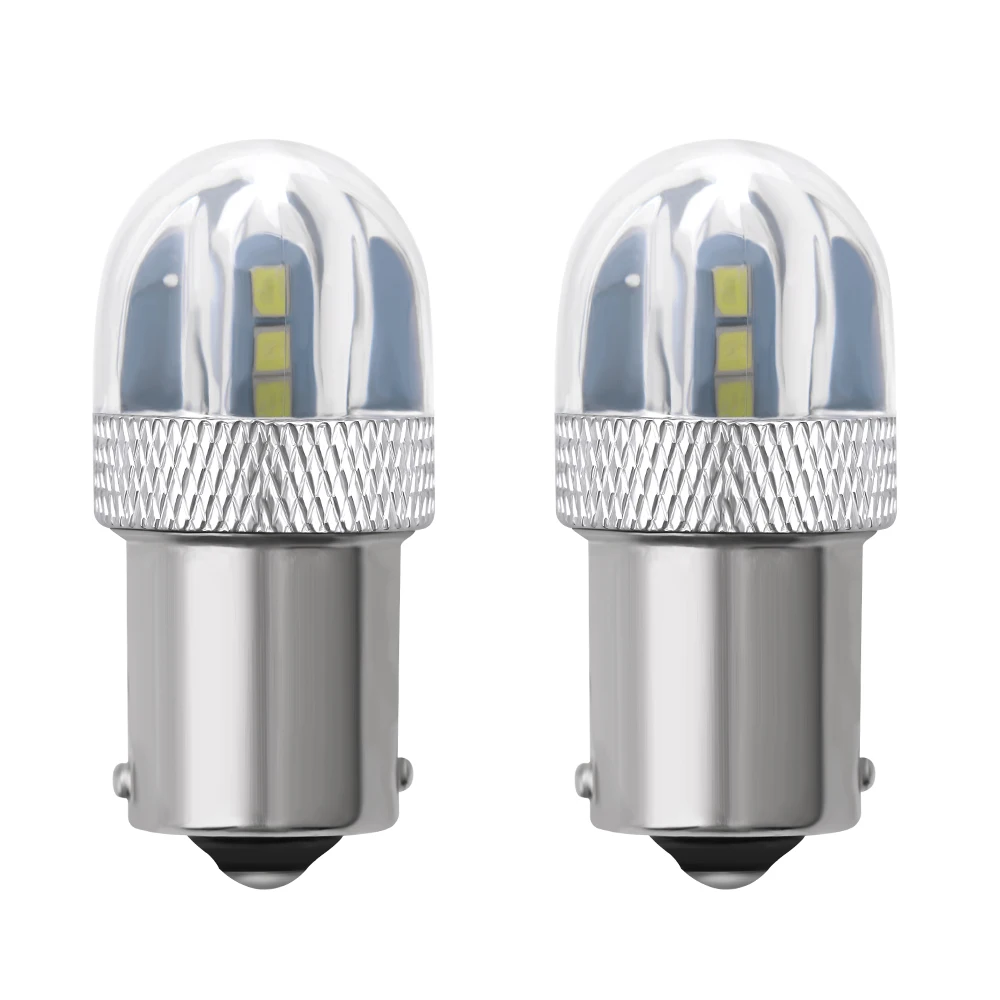 2PC LED Bulbs 3030 6SMD 1156 BA15S P21W 1157 bay15d p21/5w Turn Signal Light Auto Reversing Bulb DRL Taillight Car Styling White |