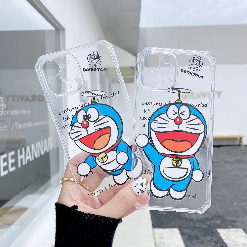 

Cartoon transparent Soft phone shell straight edge for 2020 11pro Xs max iphone 7/8/SE 12promax 11 XR XS