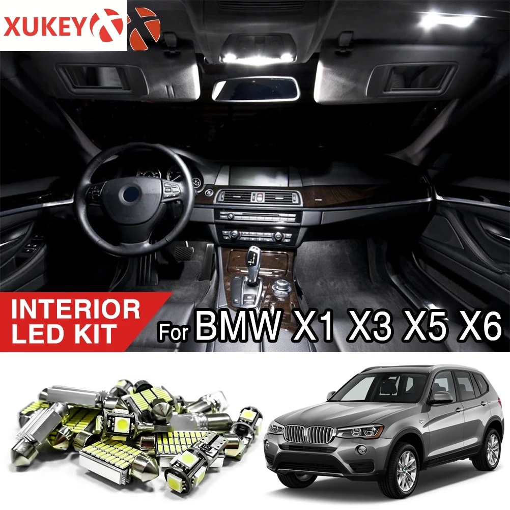 

Комплект интерьера для BMW X1, E84, X3, E83, F25, X5, E53, E70, X6, E71, 2000-2005, ксеносветильник, белый, без ошибок, фотография
