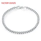 Натуральная 100% 925 стерлингового серебра Лобстер браслет из маленьких бусин и браслеты для женщин ювелирные изделия серебряные ювелирные изделия бижутерия для женщин, высокое качество, подарок