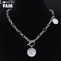 astrology stainless steel leo necklaces chocker women silver color 12 constellations necklace round jewelry cadena npy9s03