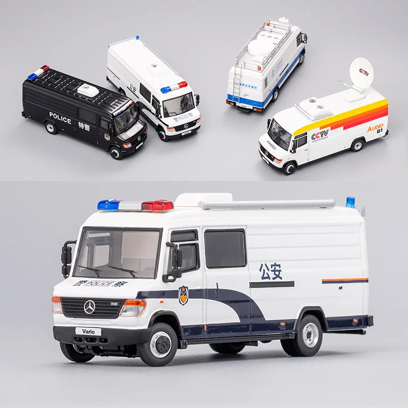 

1/64 BENZ Vario Wei Lei Public Security Special Police CCTV China Mobile Simulation Alloy Car Model Collection Gift