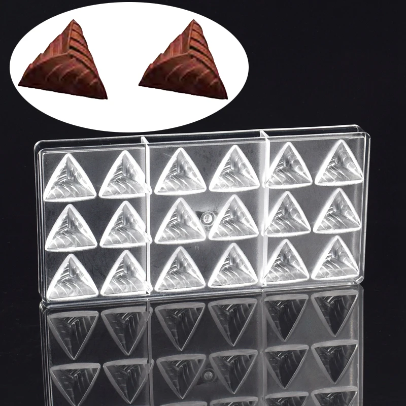 Meibum 18 полость треугольный узор ребенок Твердые конфеты поликарбонатная Форма