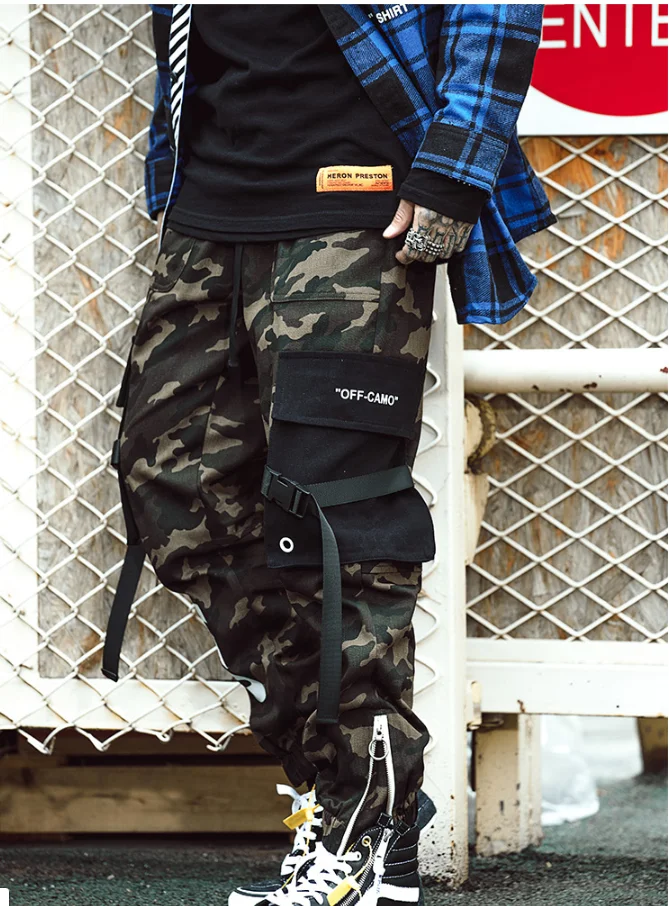 2020 techwear хаки камуфляжные брюки уличная одежда бегунов мужские хип хоп карго