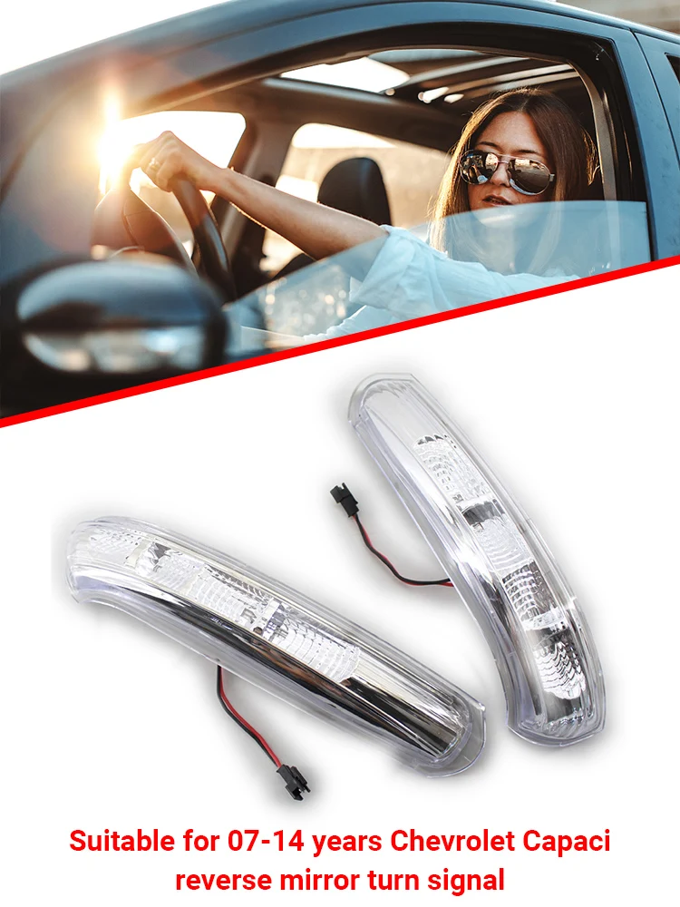 

1 Pair Car Rear View Mirror Turn Signal Light LED Side Mirror Lamp Replacement for Chevrolet Captiva 2007-2014 Accessories