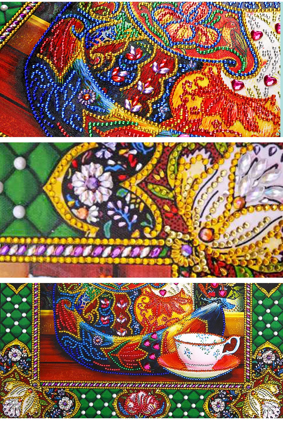 Huacan, алмазная картина особой формы, животные, стразы 5D, сделай сам, частичная круглая Алмазная вышивка, кошка, 40x50 см
