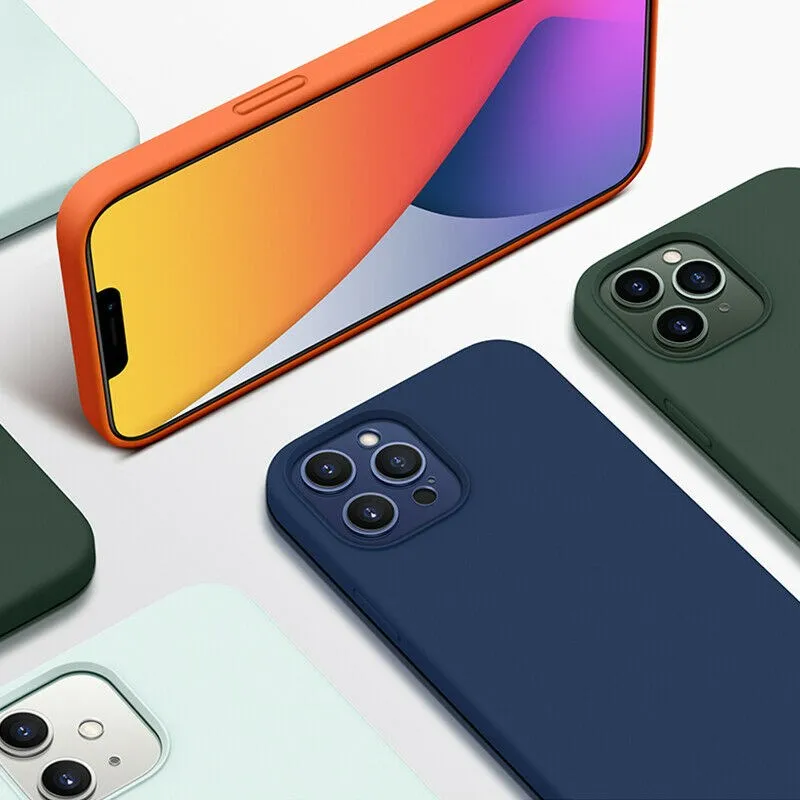 original liquid silicone soft phone case for iphone 12 pro 11 pro max 12 mini case for iphone xr xs max 7 8 plus se 2020 cover free global shipping