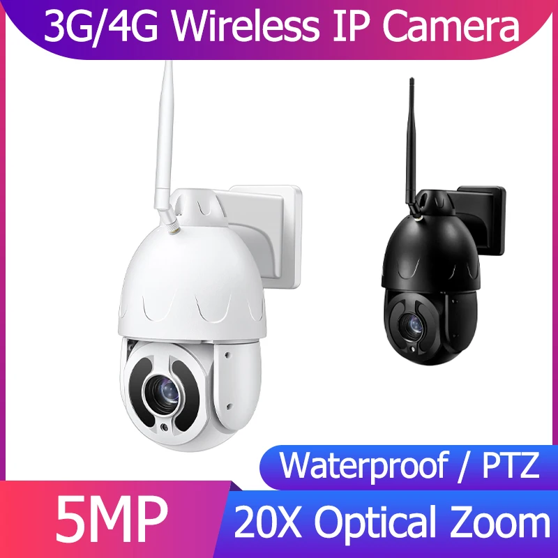 

GUUDGO 5MP 3G 4G IP Camera 20X Optical Zoom PTZ Wireless Outdoor Smart Home Security Camera Video CCTV Surveillance Cameras