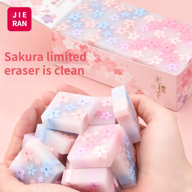 

Sakura Eraser with Special Creative Cute Girl's Heart and Little Crumbs To Wipe Clean Without Leaving Marks Korean Stationery