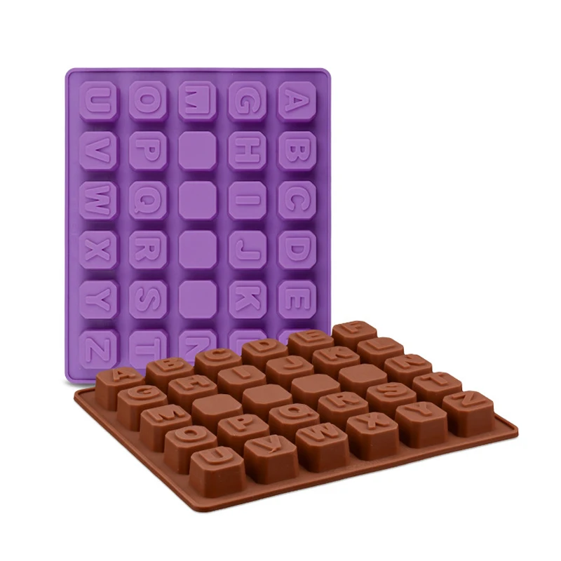 Силиконовые 26 букв алфавит для торта украшения формы выпечки квадратный