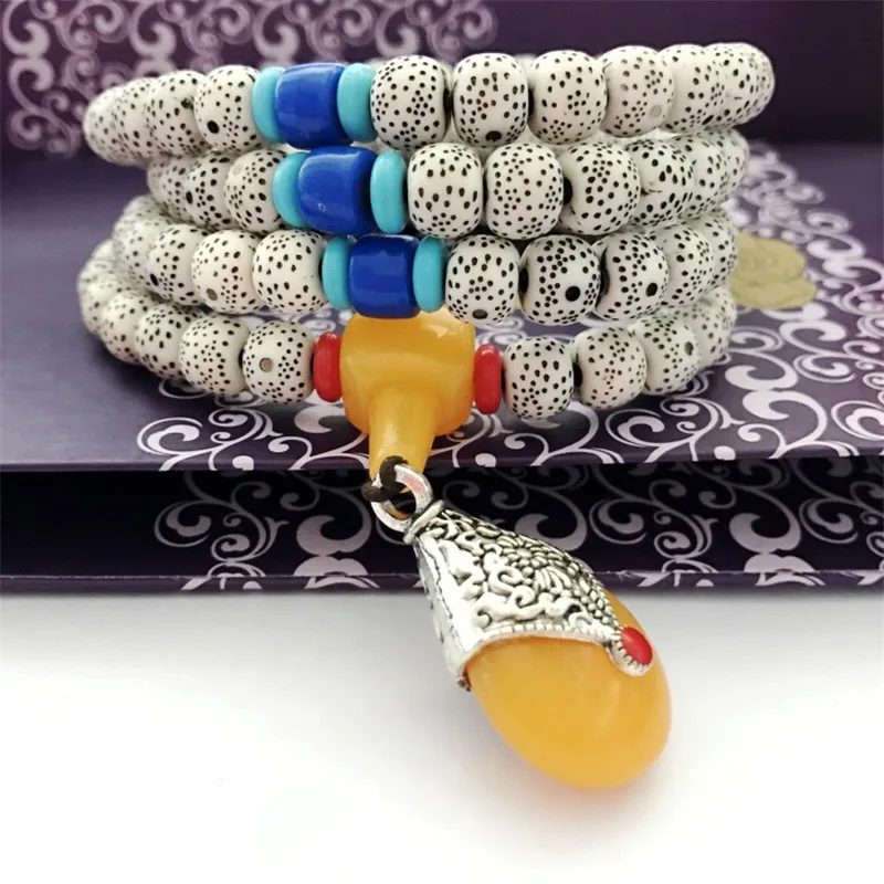 

Handmade 108 Buddha Rosary Beads Pendant Bracelet Star Moon Bodhi Sweater Multilayer Rosary Chain Strand Bracelets Jewellery