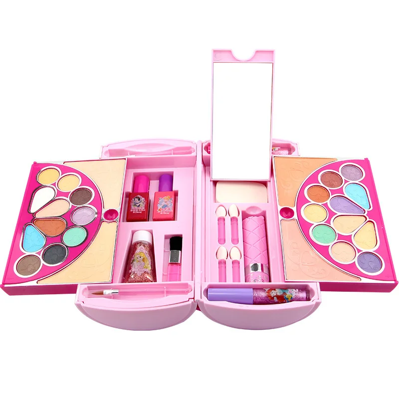 disney princess frozen makeup box childrens cosmetic toys handbag safe nontoxic watersoluble makeup toys free global shipping