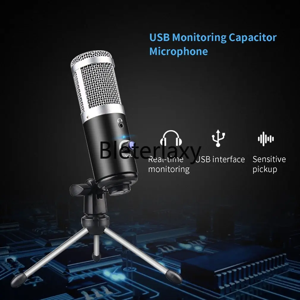 Конденсаторный Usb-микрофон компьютерный микрофон для Youtube подкастов записи