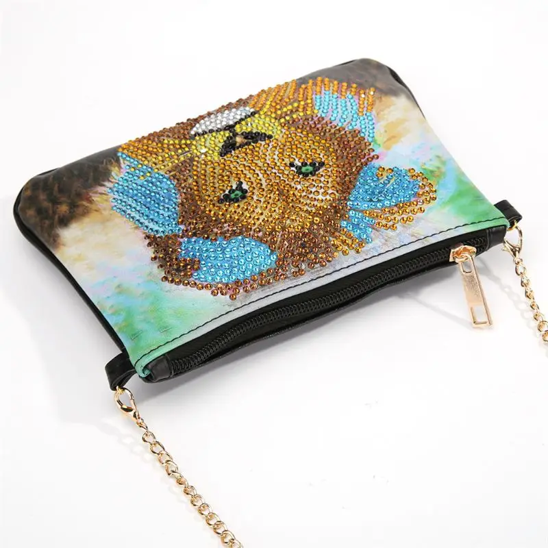 

DIY Special Shaped Diamond Painting Wallet Diamond Painting Lion LX9F