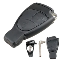 2 buttons car key fob case shell smart insert key remote cover with blade battery holder for mercedes benz e ml class sprinter