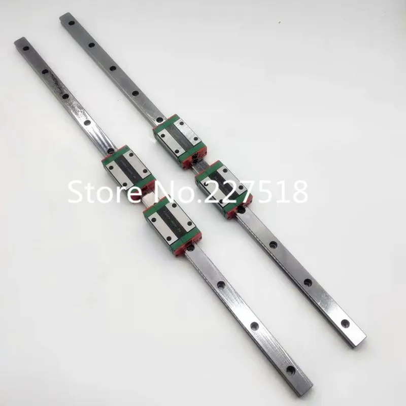 2 шт. линейные направляющие рельсы EGH20 EGH20CA 350/550/1000/1500 мм+ 4 шт. Линейный ползун каретки EGH20CA/фланец EGW20CV ЧПУ комплектующие