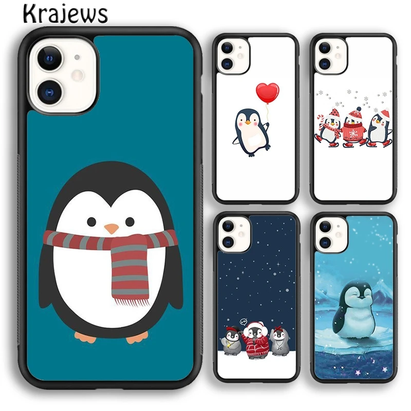 Krajews Пингвин мягкий чехол для мобильного телефона iPhone 5s 6s 7 8 plus X XR XS 11 12 pro max Samsung