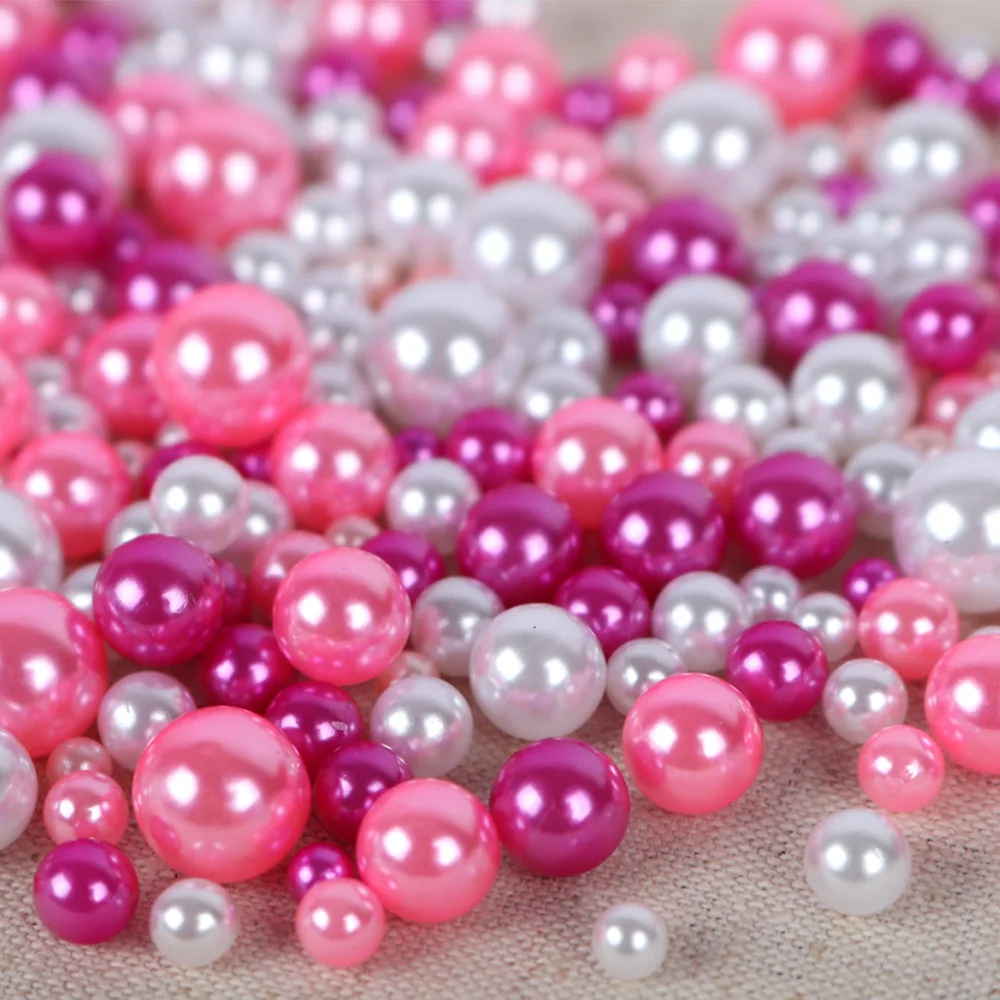 4/6/8/10mm Multi size option about 250Pcs/lot random mix color no holes Pearls Round Beads For DIY Craft Scrapbook Decoration | Дом и сад