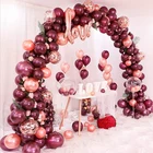 103 шт.компл. розовое золото Бургунди воздушные шары-гирлянды арочный комплект конфетти Balon День рождения Baby Shower Свадьба юбилей, вечеринка, украшение