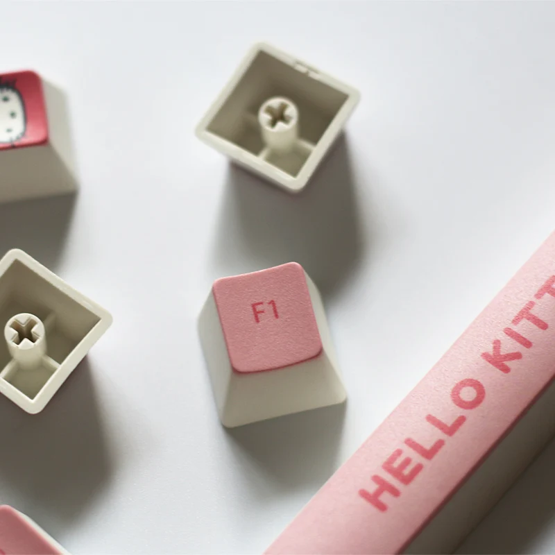 Мультяшная Кепка 104 клавиш PBT с подсветкой, колпачки для ключей Cherry Mx, колпачки для ключей с клавишами, съемник для механической клавиатуры