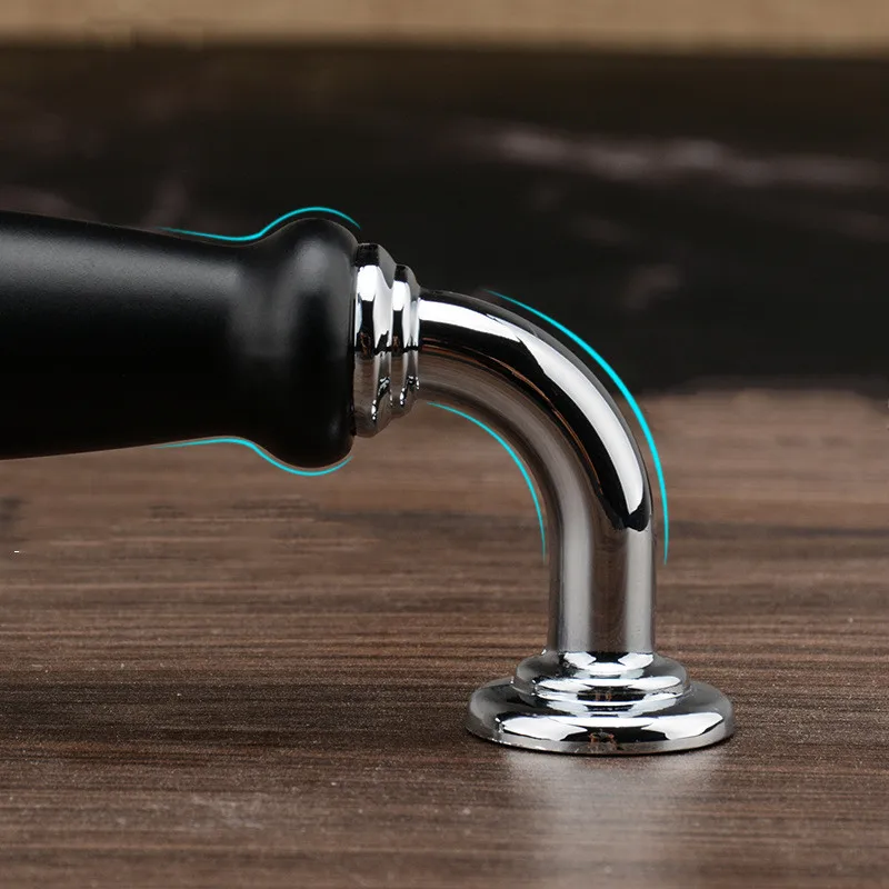 KK & FING Американский Черный твердый цинковый сплав дверные ручки шкафа ящика