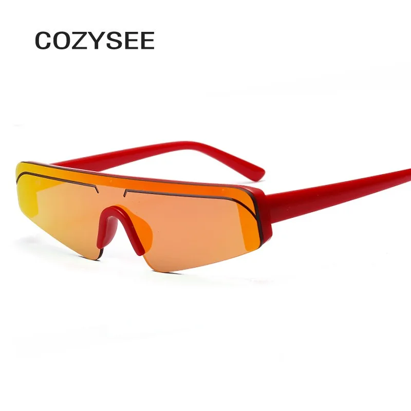 Цельные маленькие солнцезащитные очки кошачий глаз для женщин красные