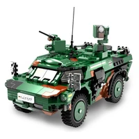 ww2 modern military fennek armored reconnaissance vehicle model batisbricks moc building block germany army forces boy brick toy