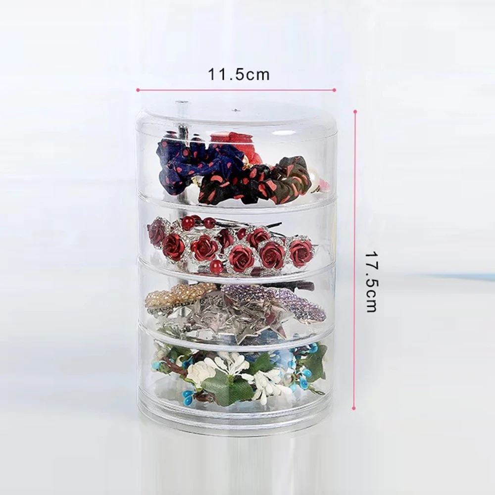 Прозрачная акриловая коробка для хранения косметики с вращением на 360 градусов