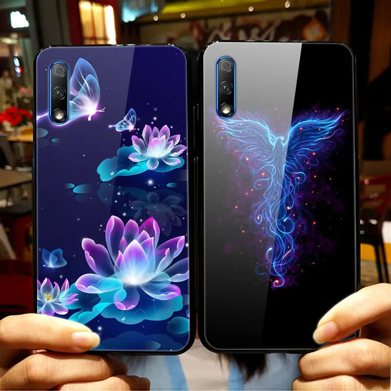 Роскошный чехол для huawei Honor 9X, чехол из закаленного стекла, силиконовый чехол для телефона huawei Honor 9X X9 9 X, чехол s для Honor 9X