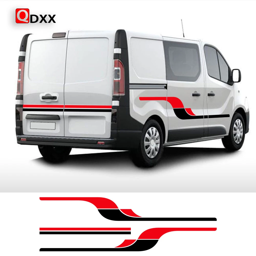 Car Door Stripes Graphics Stickers For Renault Trafic 2 3 MK3 MK2 Camper Day Van MOTORHOME Vinyl Film Decals Tuning Accessories |