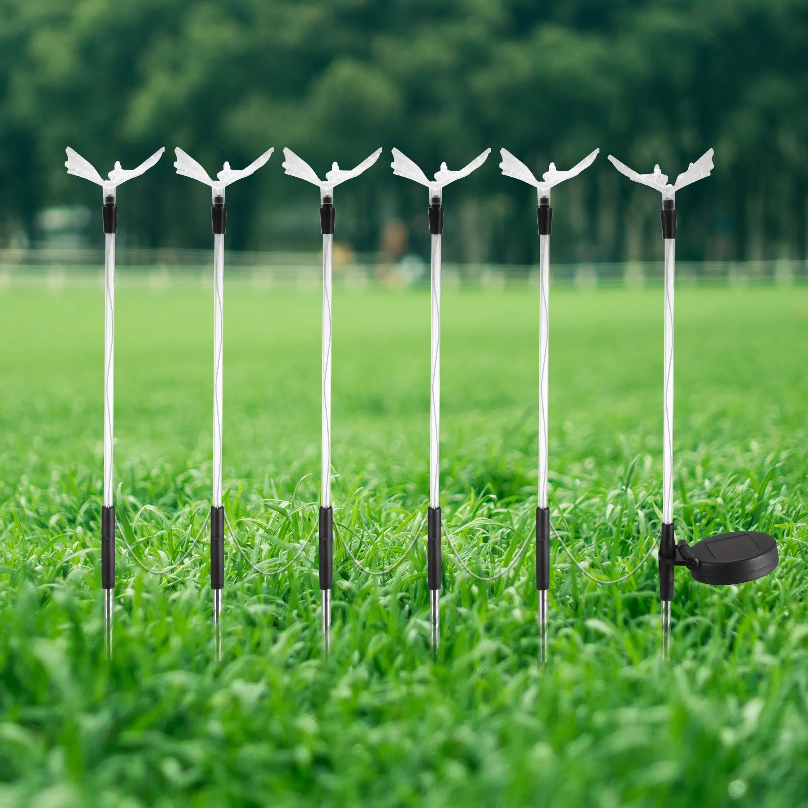 Светодиодная лампа на солнечных батареях Бабочка светильник 6 шт. Цвет Изменение