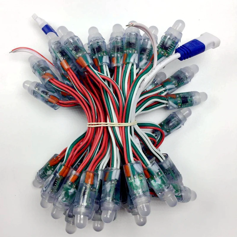 

1000pcs 12mm WS2811 1903 IC Full Color Pixel LED Module Light DC 5V input IP68 waterproof RGB color Digital LED Pixel Light