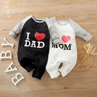 twin baby clothes for new born newborn infant boy girl romper jumper jumpsuit cotton costume mom dad family matching clothing