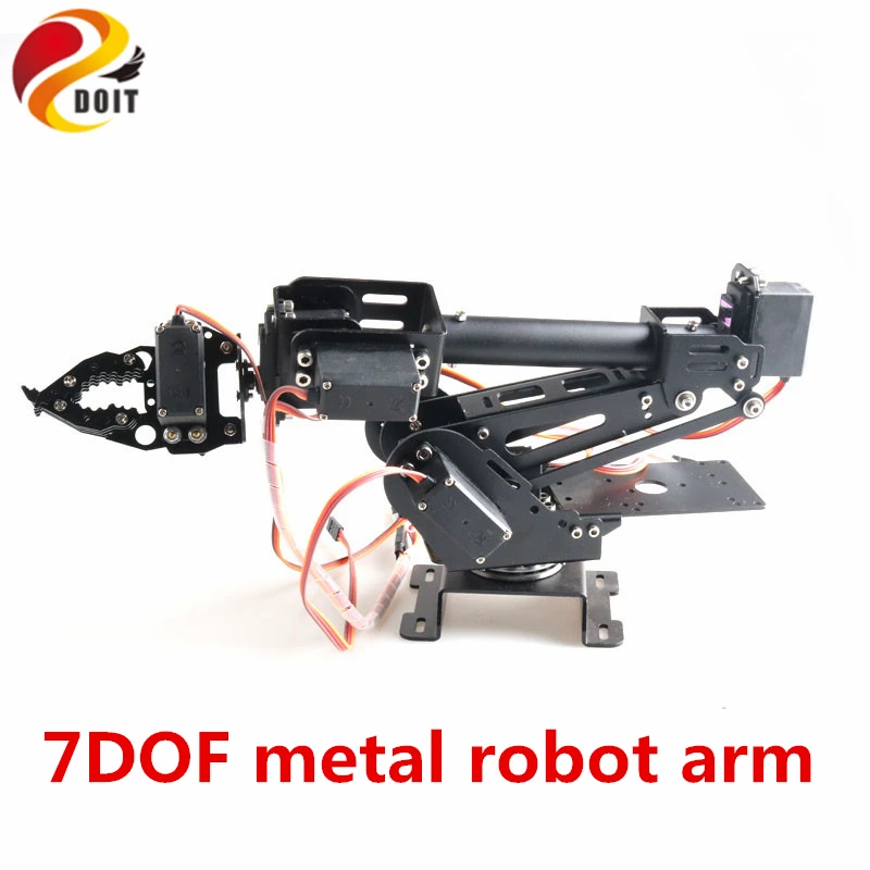 

SZDOIT алюминиевый сплав 7DOF робот 7-осевой большой Роботизированный рычаг с захватом с 7 шт. высокий крутящий момент сервоприводы DIY для Arduino