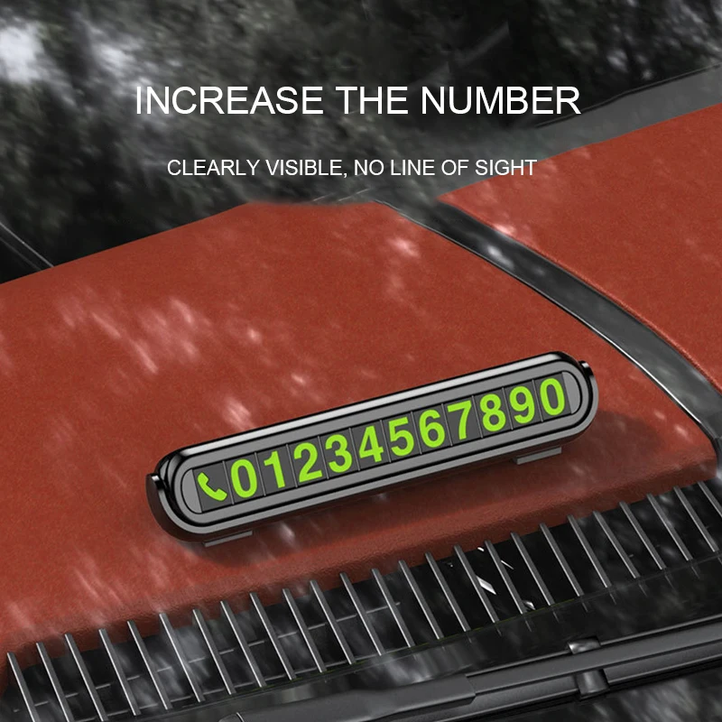 

Hidden Car Temporary Parking Card Car Aromatherapy Phone Number Card Sticker Luminous Card Plate Car Air Freshener Accessories