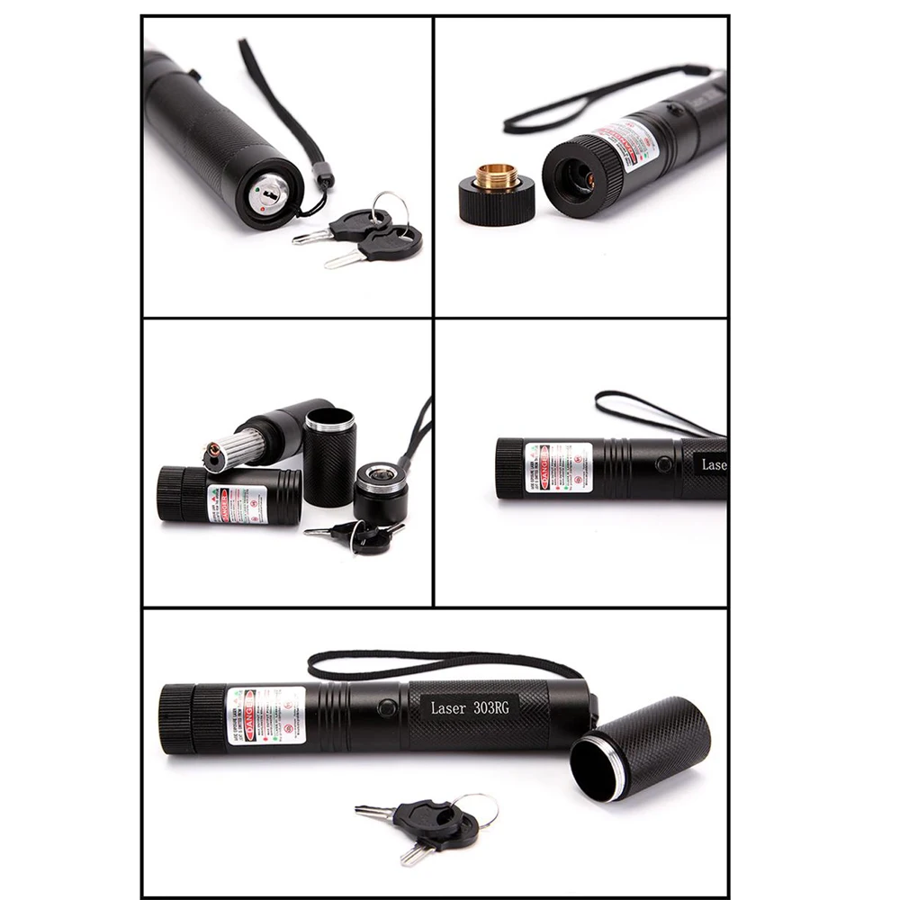 Высокомощные гибридные красные и зеленые лазерные указки 2 в 1 с регулируемым