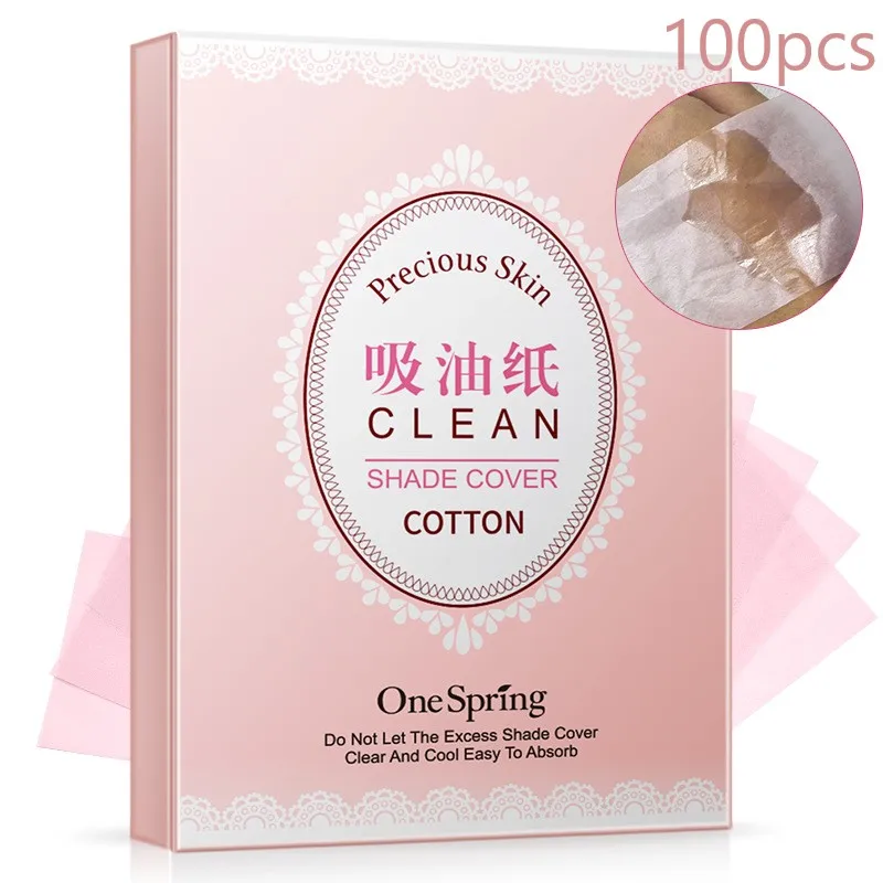 

100 Pcs Portable Facial Absorbing Sheet Paper Oily Face Blotting Matting Tissue