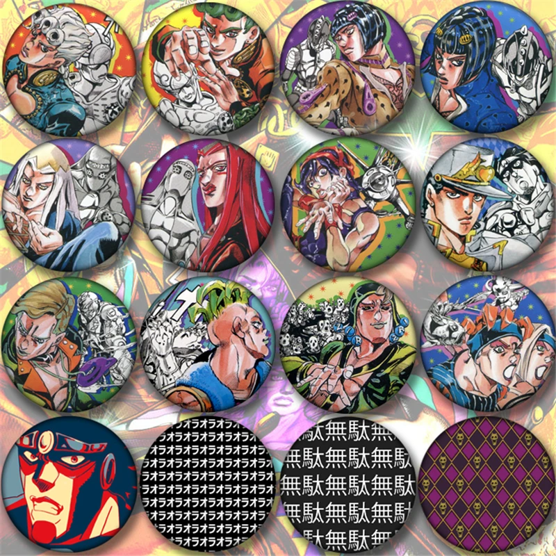 3 шт./компл. 58 мм японский аниме JoJo'S Необычные приключения мультфильм булавки