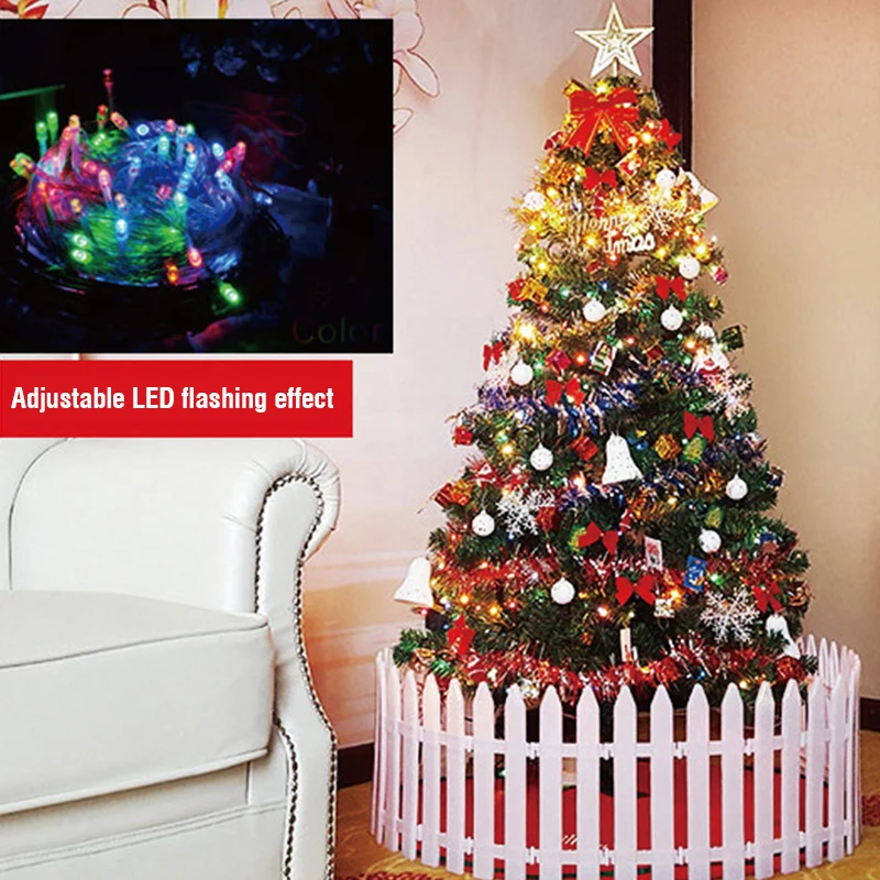 

150CM Christmas Tree Decoration for 2022 New Year Home Christmas Tree with Colored Lights Decorations Sets Navidad Kids Gift