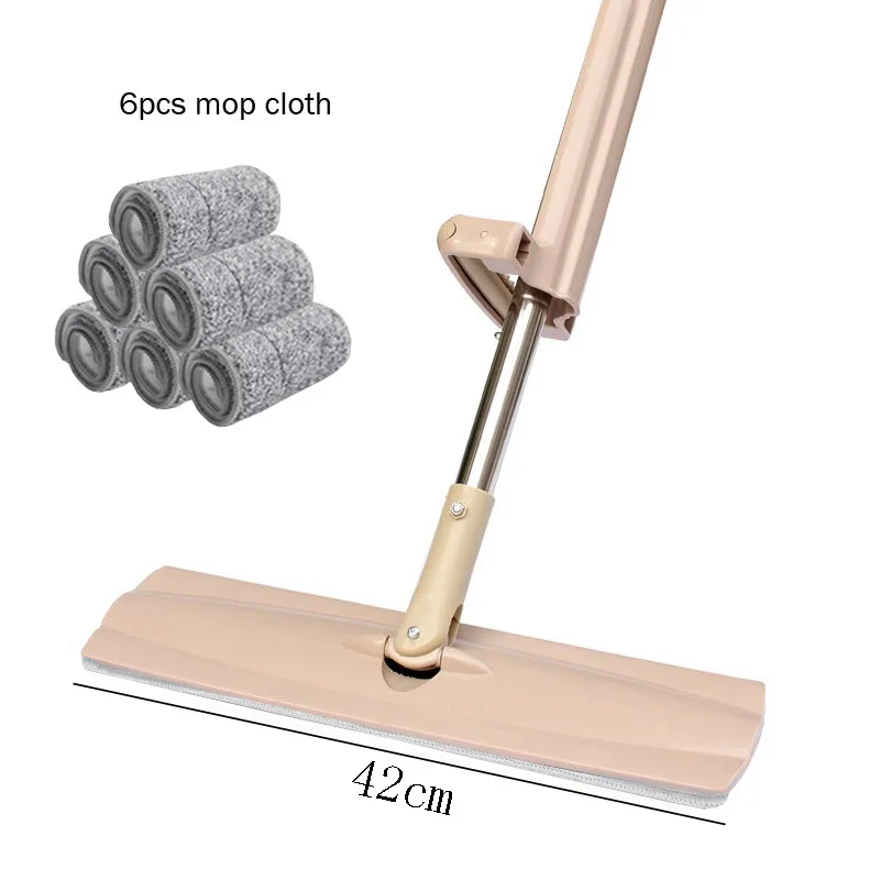 6 mop cloth 004 Плоская швабра, ручная стирка, ручка из нержавеющей стали, Швабра для отжима дома, офиса, инструмент для уборки, микрофибра, коврик для чистки кухонного пола - Цвет: 6 mop cloth 004