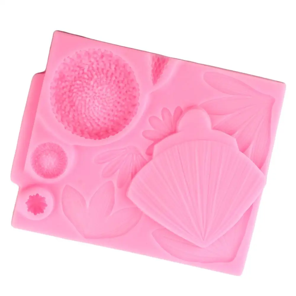 Дейзи силиконовые формы Подсолнух цветы Fondant (сахарная) пресс форма для DIY