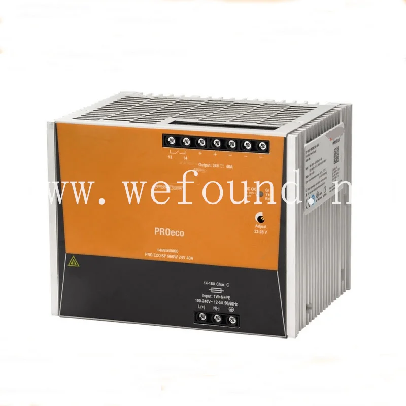 

Original Weidmüller 1469560000 PRO ECO3 960W 24V 40A Rail Switching Power Supply Single Phase, 100% Tested BeforeShipment.