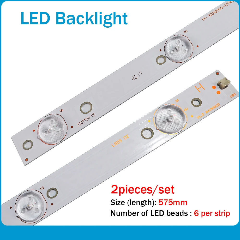 1 комплект = 10 шт. 6 ламп светодиодный фонарь для Philips 32PFL5708/F7 32PHG4109/78 32PHH4109/88 320TT09 V5 V4