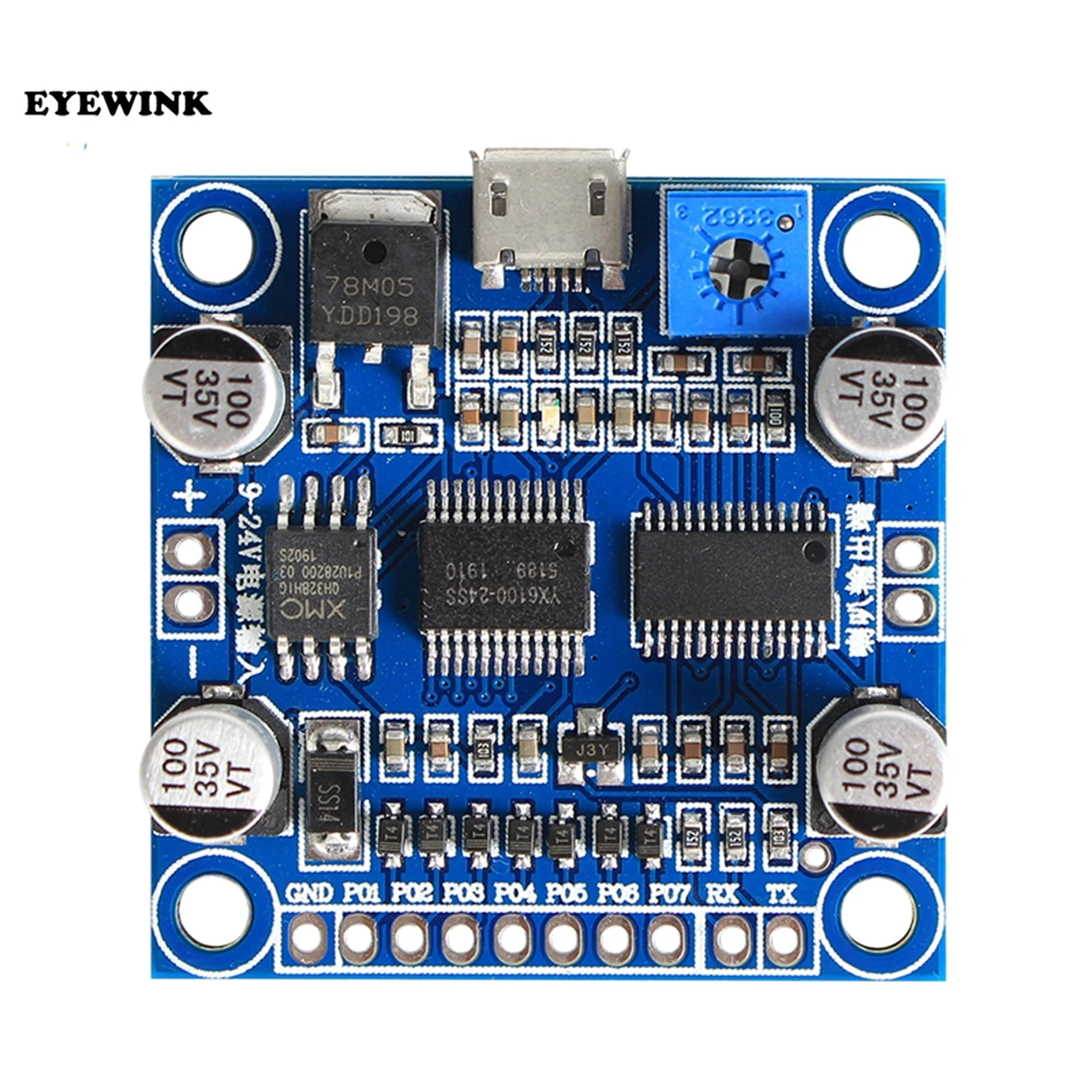Плата усилителя MP3 с голосовым управлением модуль кнопкой управления 15 Вт UART для